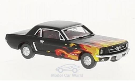 Ford Mustang 1/87 Wiking black/Dekor diecast model cars