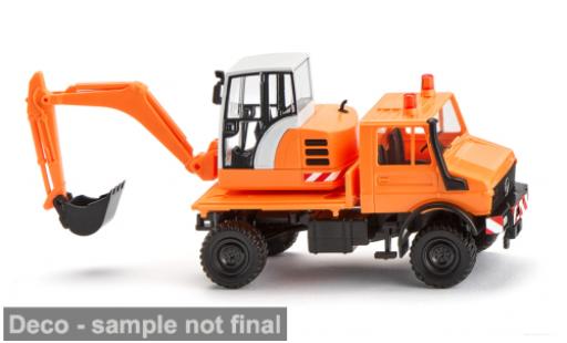 Diecast model cars Mercedes Unimog 1/87 Wiking mit Bagger orange 1975 1:87 Mercedes Unimog 1/87 Wiking mit Bagger orange 1975 1:87 diecast model cars