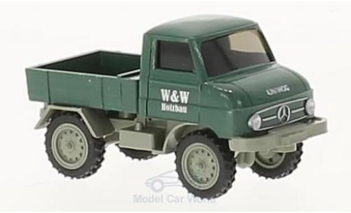Diecast model cars Mercedes Unimog 1/87 Wiking U 411 W&W Holzbau Mercedes Unimog 1/87 Wiking U 411 W&W Holzbau diecast model cars