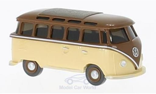 Diecast model cars Volkswagen T1 B 1/87 Wiking brown/beige Sambabus Volkswagen T1 B 1/87 Wiking brown/beige Sambabus diecast model cars