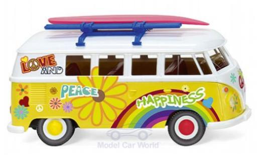 Diecast model cars Volkswagen T1 1/87 Wiking Bus Flower Power 1963 Volkswagen T1 1/87 Wiking Bus Flower Power 1963 diecast model cars