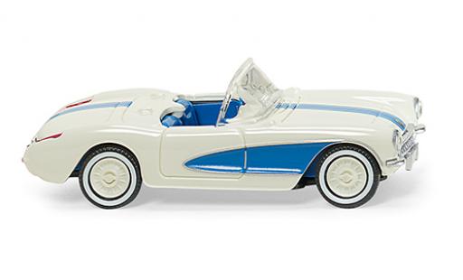 Chevrolet Corvette 1/87 Wiking (C1) Convertible white/blue 1953 diecast model cars